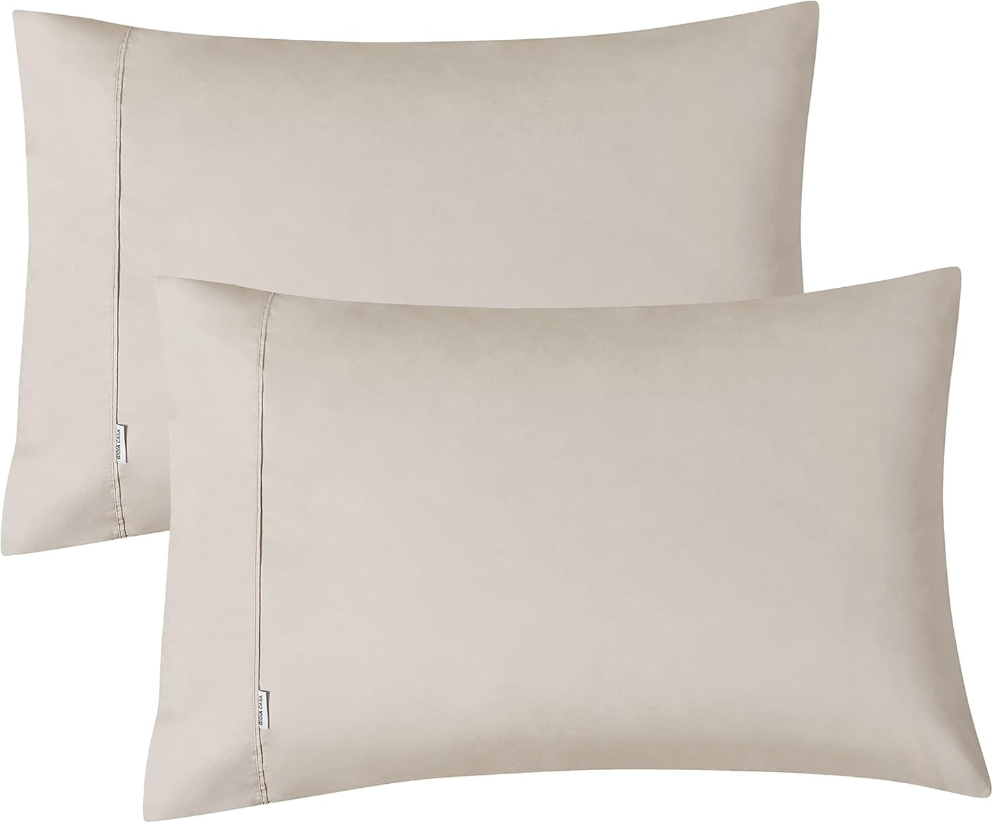 Gioia Casa Vintage Washed 100% Cotton Sheet Set with 1 Pillowcases - Natural - Single