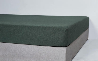 Gioia Casa 100% Jersey Cotton Soft Stretchy Breathable Fitted Sheet - Forest Green - Double Size