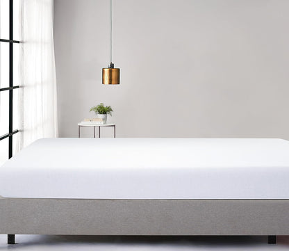 100% Jersey Cotton Soft Stretchy Breathable Fitted Sheet - White - Queen Size