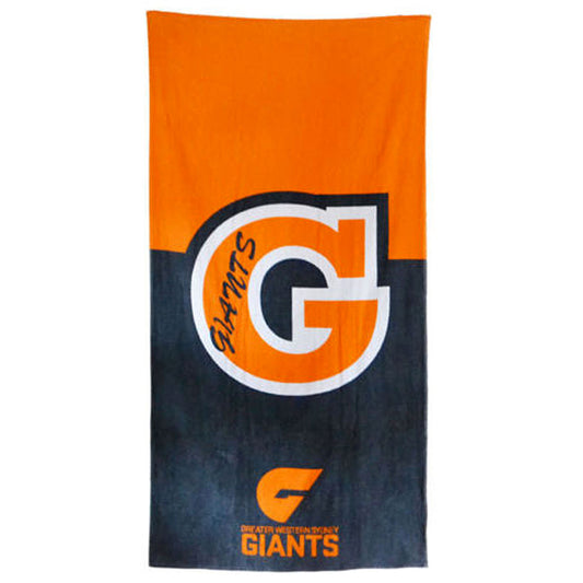 AFL Licensed Cotton Beach Towel GWS Giants