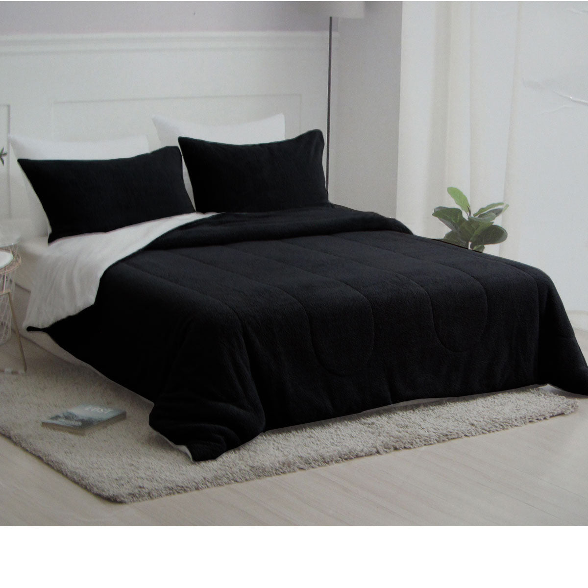 Nolan Black 4 Piece Comforter Set Queen