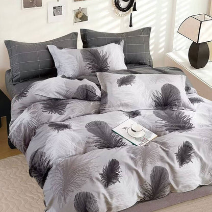 300TC Heidi Grey Reversible Cotton Quilt Cover Set King