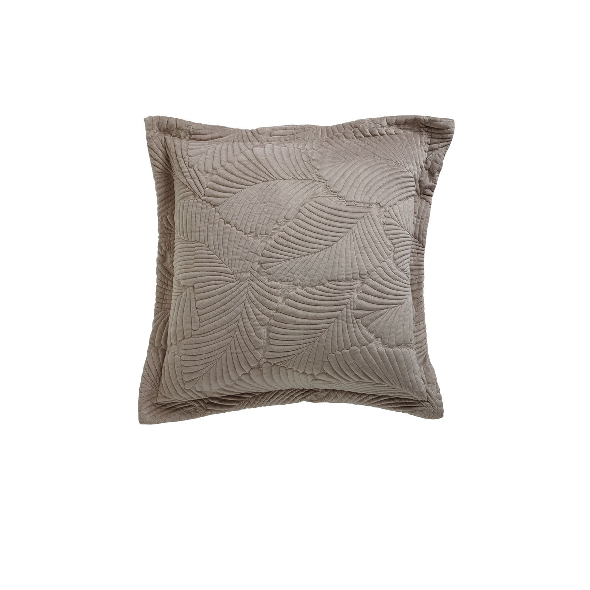 Bianca Kairo Taupe Square Filled Cushion