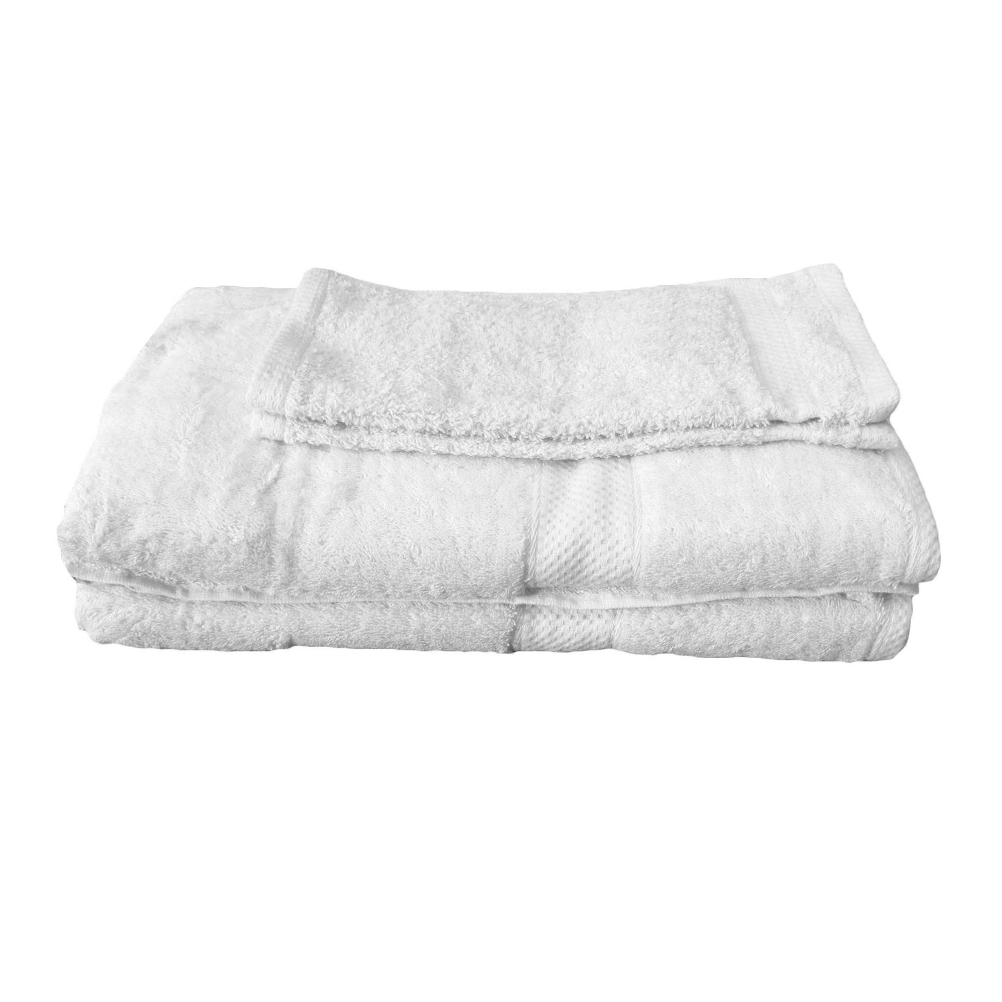 Pack of 4 - Egyptian Cotton Extra Large Bath Sheets and Face Washers set White