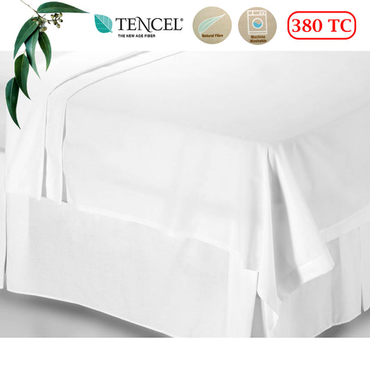 Accessorize 380TC Tencel White Flat Sheet King