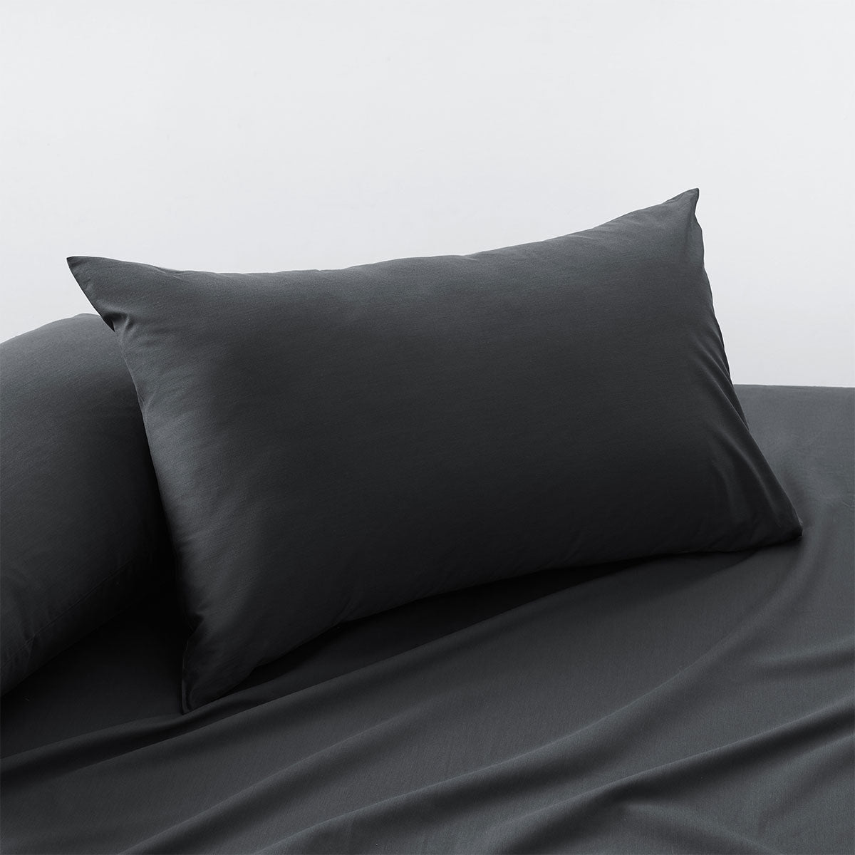 Accessorize Charcoal 400TC Bamboo Cotton Pair of Standard Pillowcases 48 x 73 + 15cm