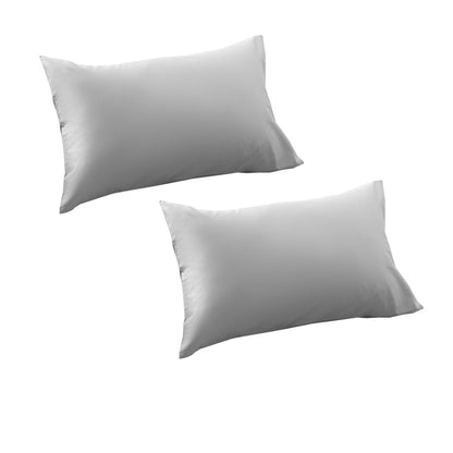 Accessorize Grey 400TC Bamboo Cotton Pair of Standard Pillowcases 48 x 73 + 15cm