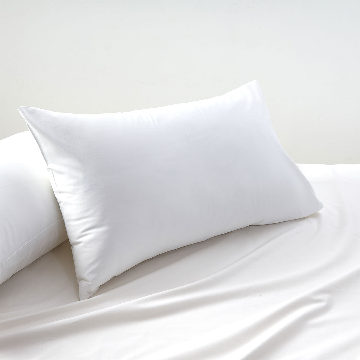 Accessorize White 400TC Bamboo Cotton Pair of Standard Pillowcases 48 x 73 + 15cm