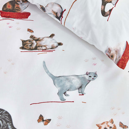 Bedding House Cute Cats Cotton Quilt Cover Set Single