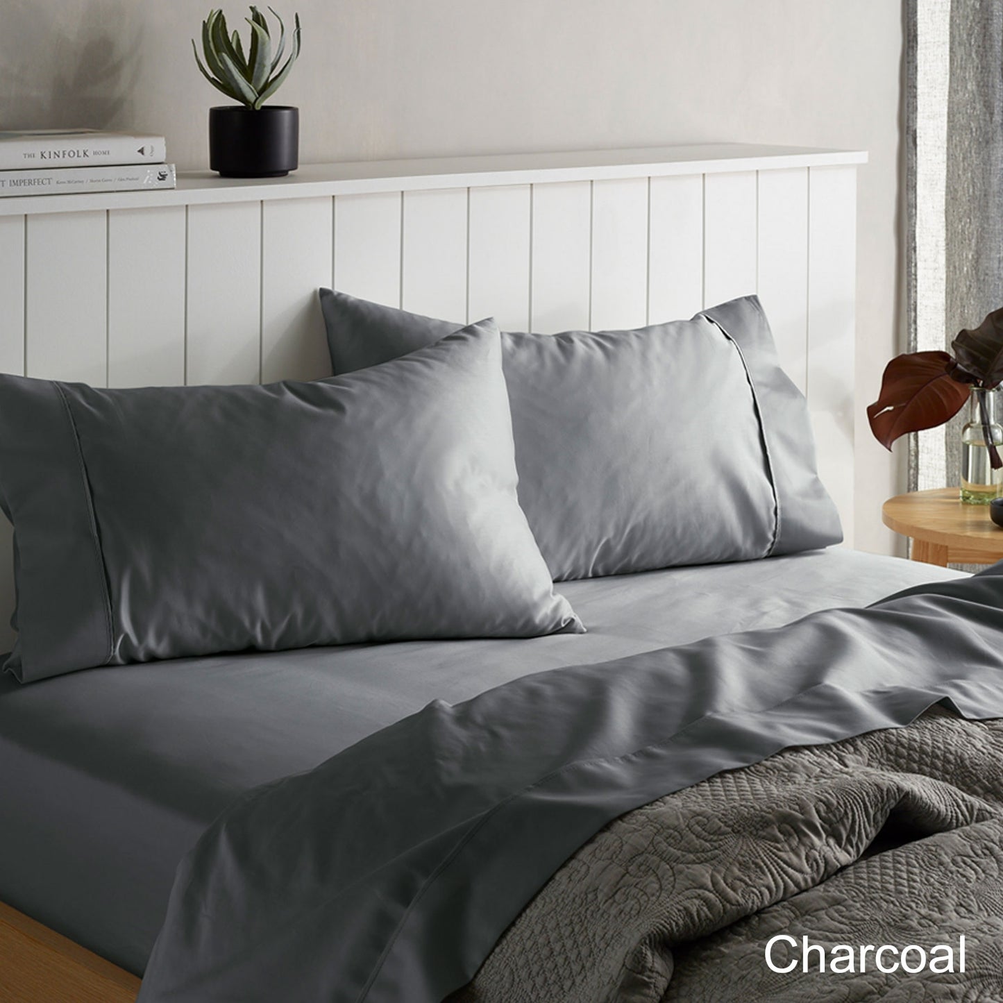 Accessorize 1500TC Cotton Rich Sheet Set Charcoal King