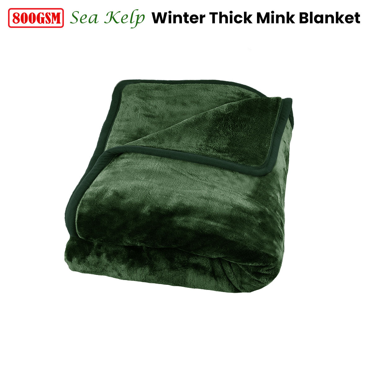 J Elliot Home 800GSM Luxury Winter Thick Mink Blanket Sea Kelp King