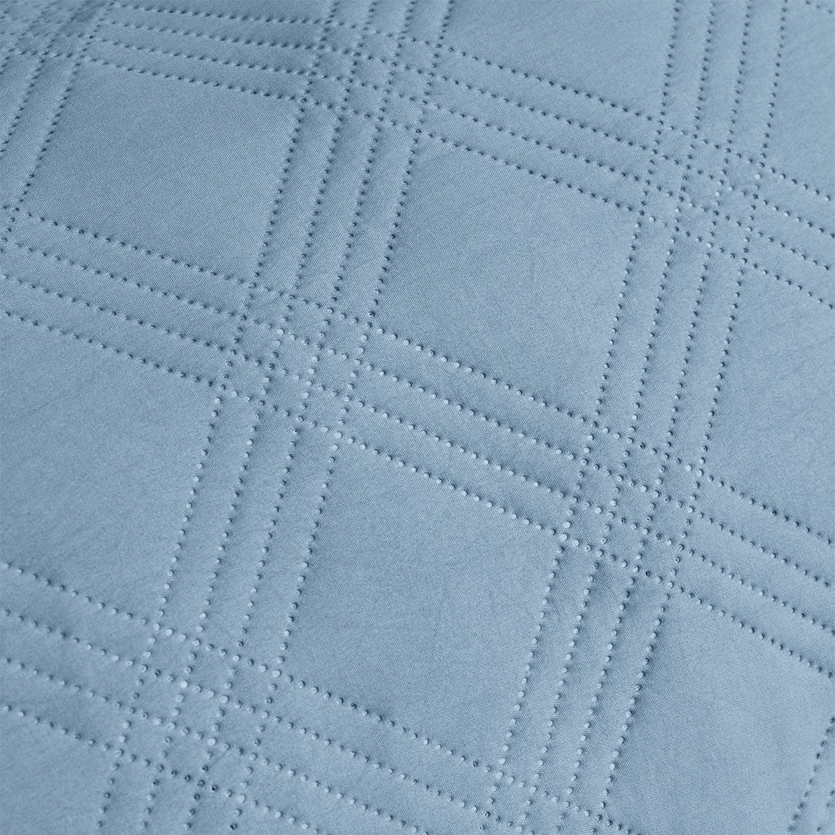 Ardor Carter Mineral Blue Embossed Vintage Washed Geometric Quilt Cover Set Queen