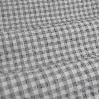 Ardor Rowe Grey Textured Seersucker Quilt Cover Set King