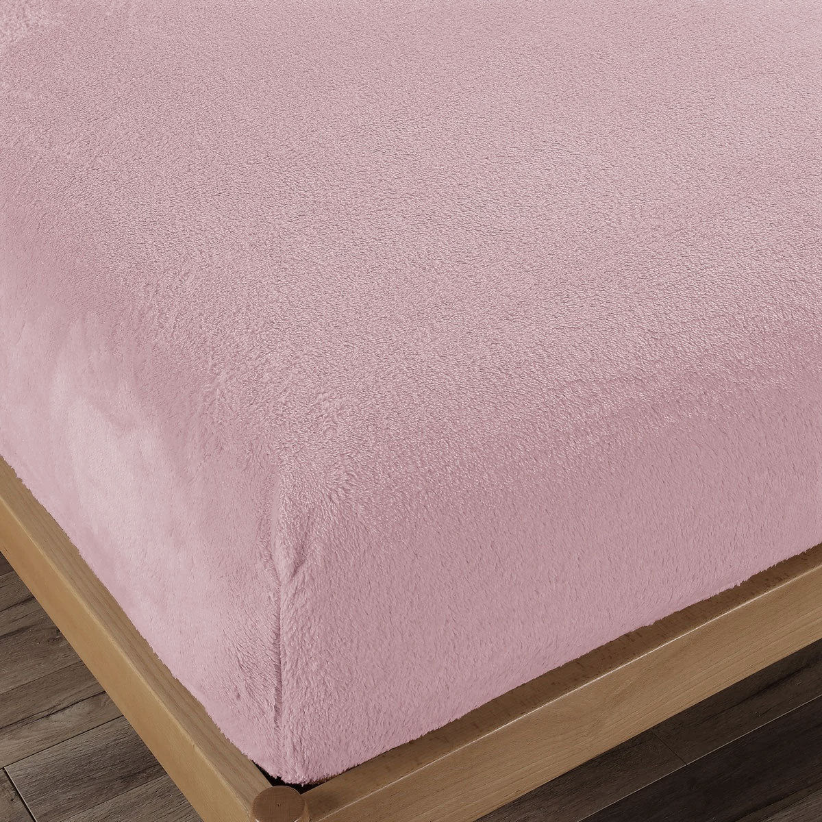 Ramesses Teddy Fleece Fitted Sheet Combo Set Dusty Pink King