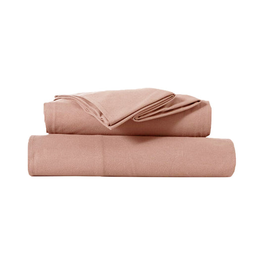 Kingtex Ultra-Soft Micro Flannel Sheet Set 40 cm Wall Rose Pink King