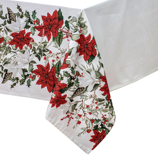 Ashdene Poinsettia 100% Cotton Tablecloth 150 x 300 cm