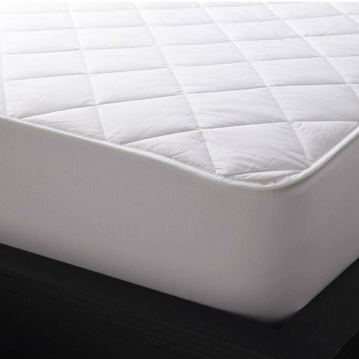 Logan and Mason Pure Cotton Mattress Protector White 45cm Wall Super King