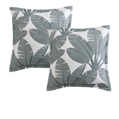 Platinum Collection Pair of Lagos Olive European Pillowcases 65 x 65cm