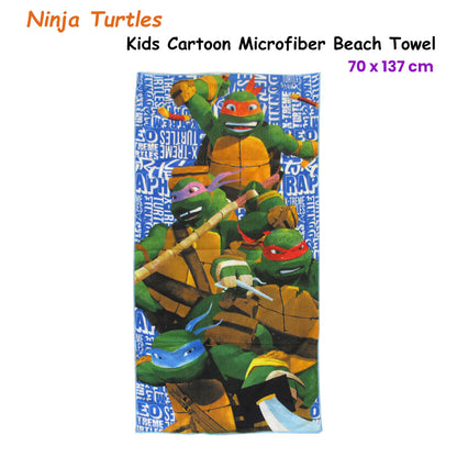 Bloomington Ninja Turtles Kids Cartoon Printed Microfiber Beach Towel 70 x 137 cm