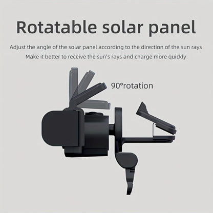 Solar Powered Electric Automatic Clamping Car Phone Holder Hands Free Clip Phone Mount