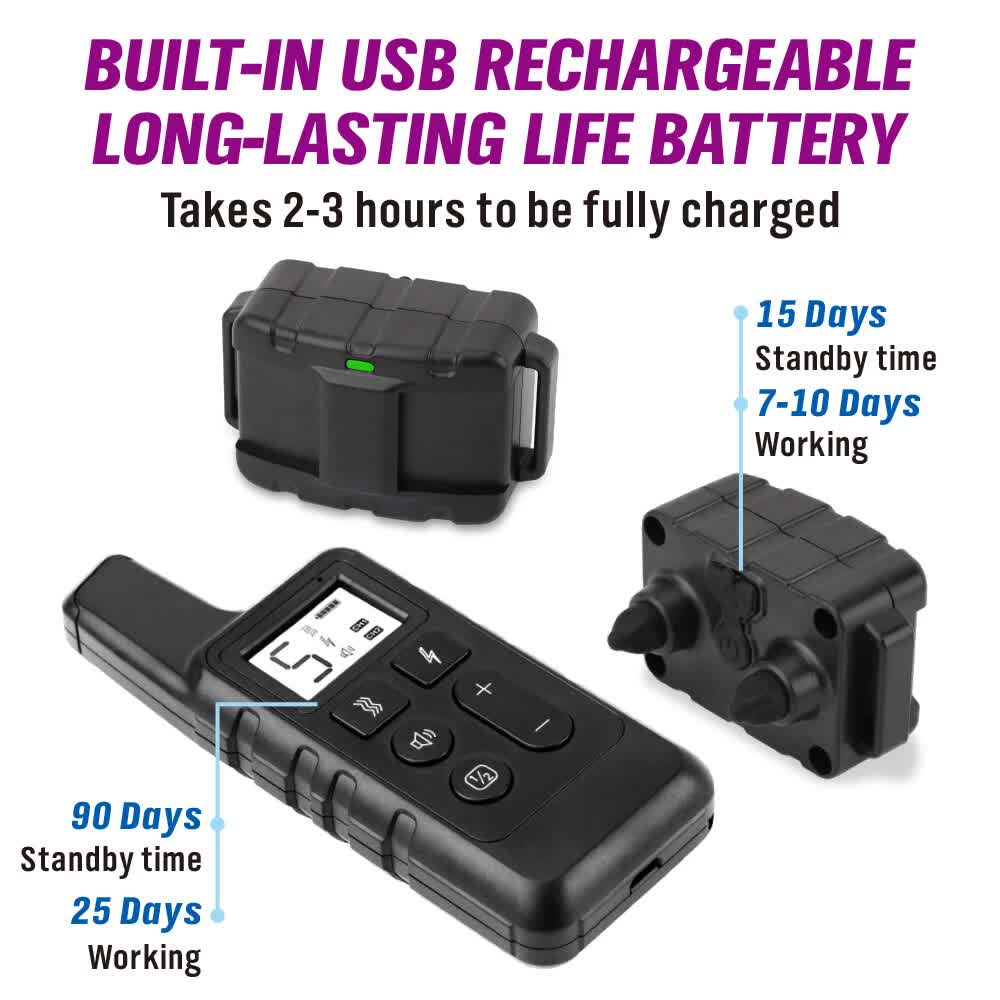 VaKa Anti Bark Dog Training Collar Sound & Vibration Stop Barking Automatic Pet