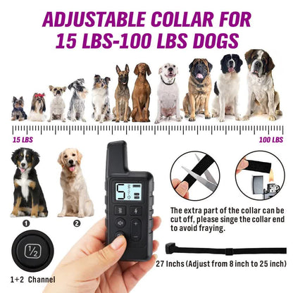 VaKa Anti Bark Dog Training Collar Sound & Vibration Stop Barking Automatic Pet