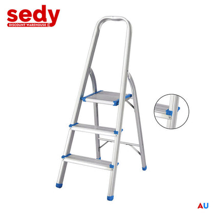 3-Step Ladder Multi Purpose Foldable Folding Aluminium Home Office Shop