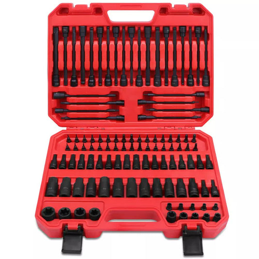 107Pc Hex & Torx Bit Socket Set E-Torx Extra Long Allen Key Sockets Metric & SAE