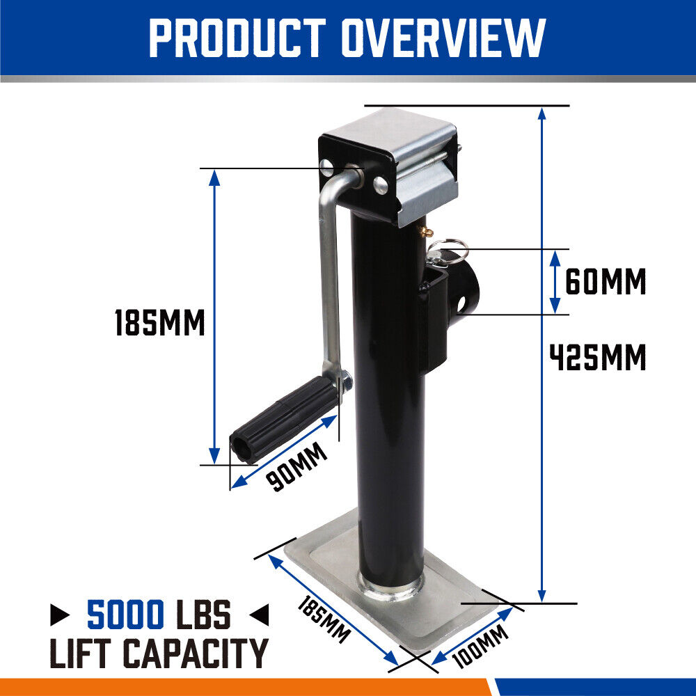 2x Trailer Caravan Canopy Jack Stand 2267kg/ 5000lbs Heavy Duty Weld Bracket