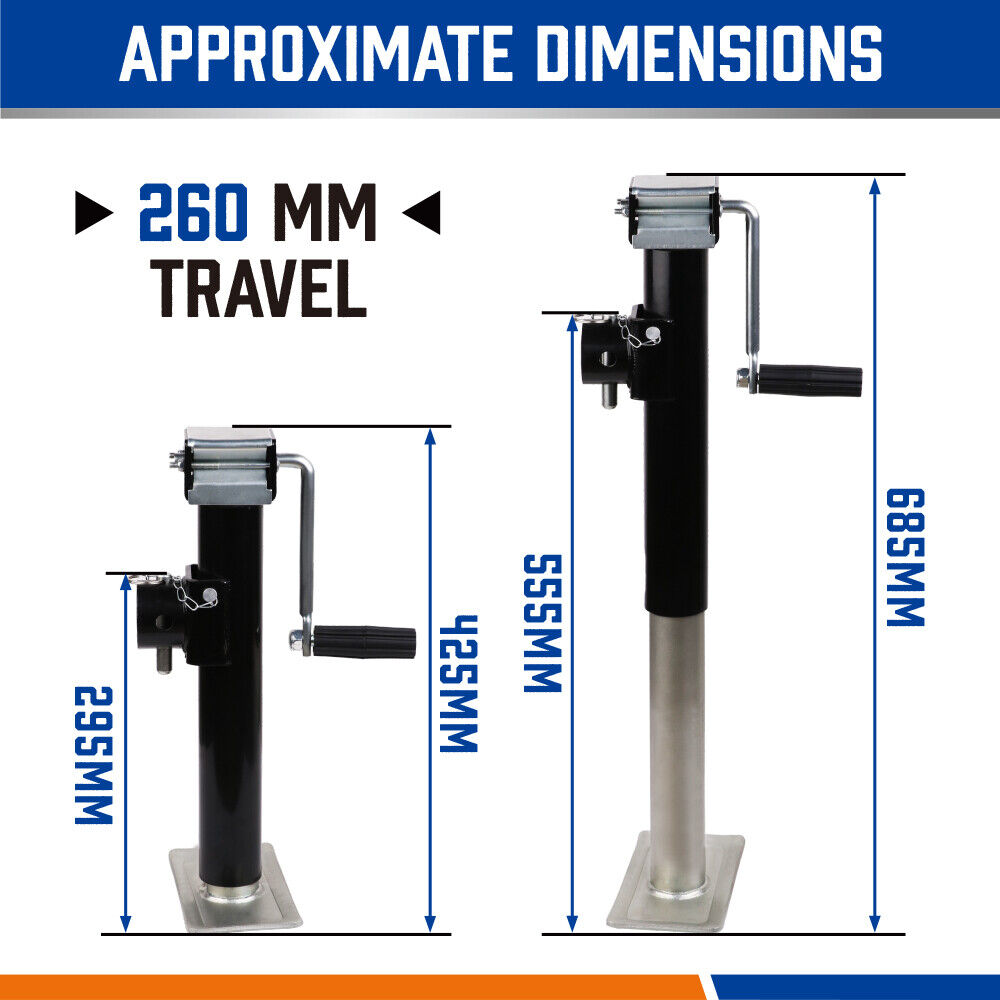 2x Trailer Caravan Canopy Jack Stand 2267kg/ 5000lbs Heavy Duty Weld Bracket