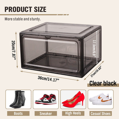 5Pcs Premium Acrylic Shoe Box Sneaker Display Storage Case  Boxes Magnetic Door Au