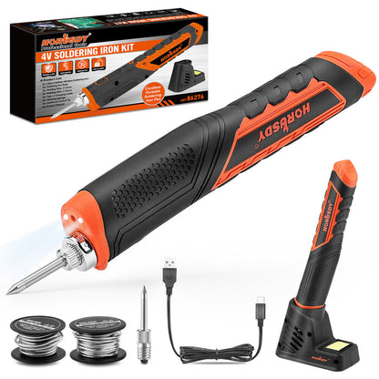 HORUSDY 8W 4V Max Cordless Soldering Iron Rechargeable with Lithium-Ion Battery