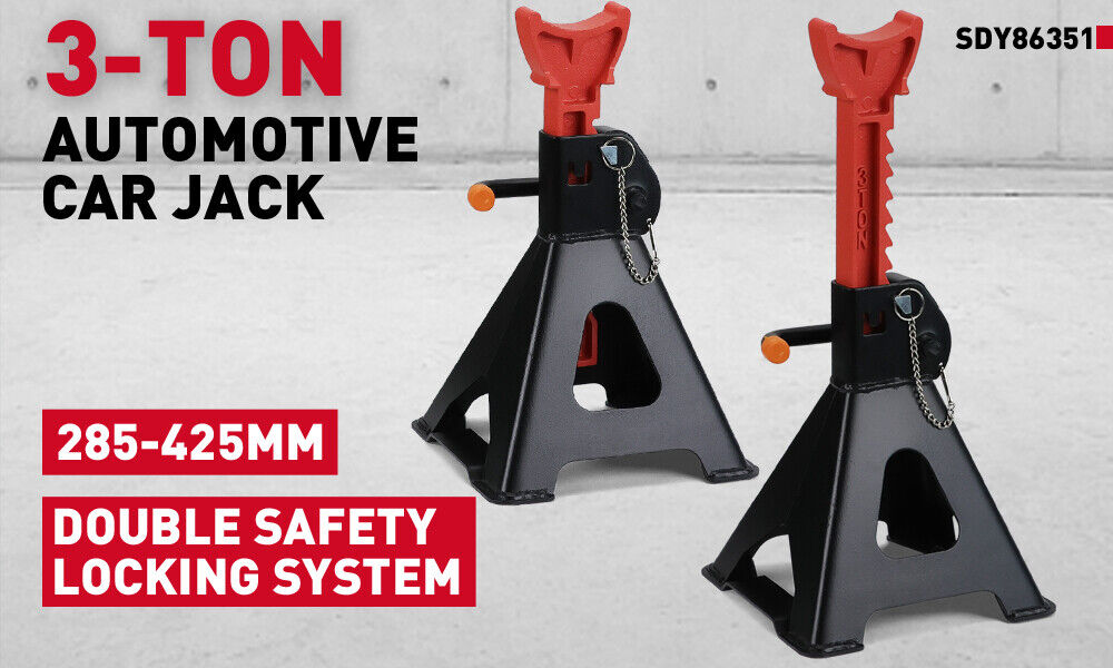 HORUSDY 2Pcs 3 Ton Jack Stands Double Lock Adjustable Truck Ratchet Lift Hoist