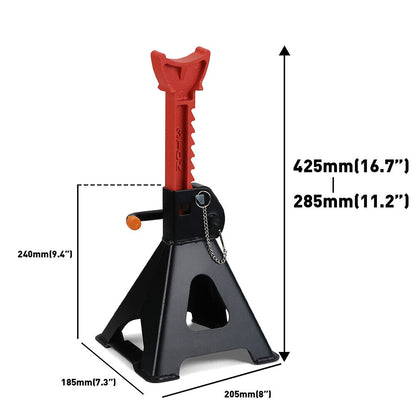 HORUSDY 2Pcs 3 Ton Jack Stands Double Lock Adjustable Truck Ratchet Lift Hoist