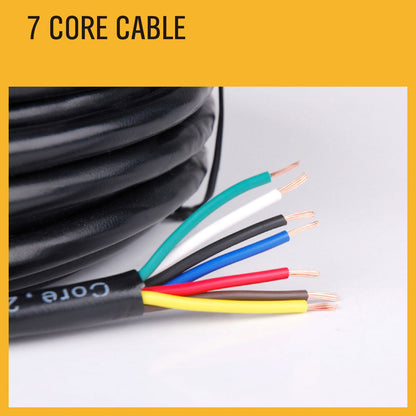 7 Core Wire Cable 100M Trailer Cable Automotive Boat Caravan Truck Coil V90 PVC