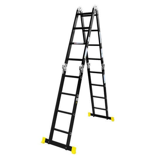 HORUSDY 5.7M Aluminium Folding Step Ladder Extension Multi-Purpose Ladders 150KG