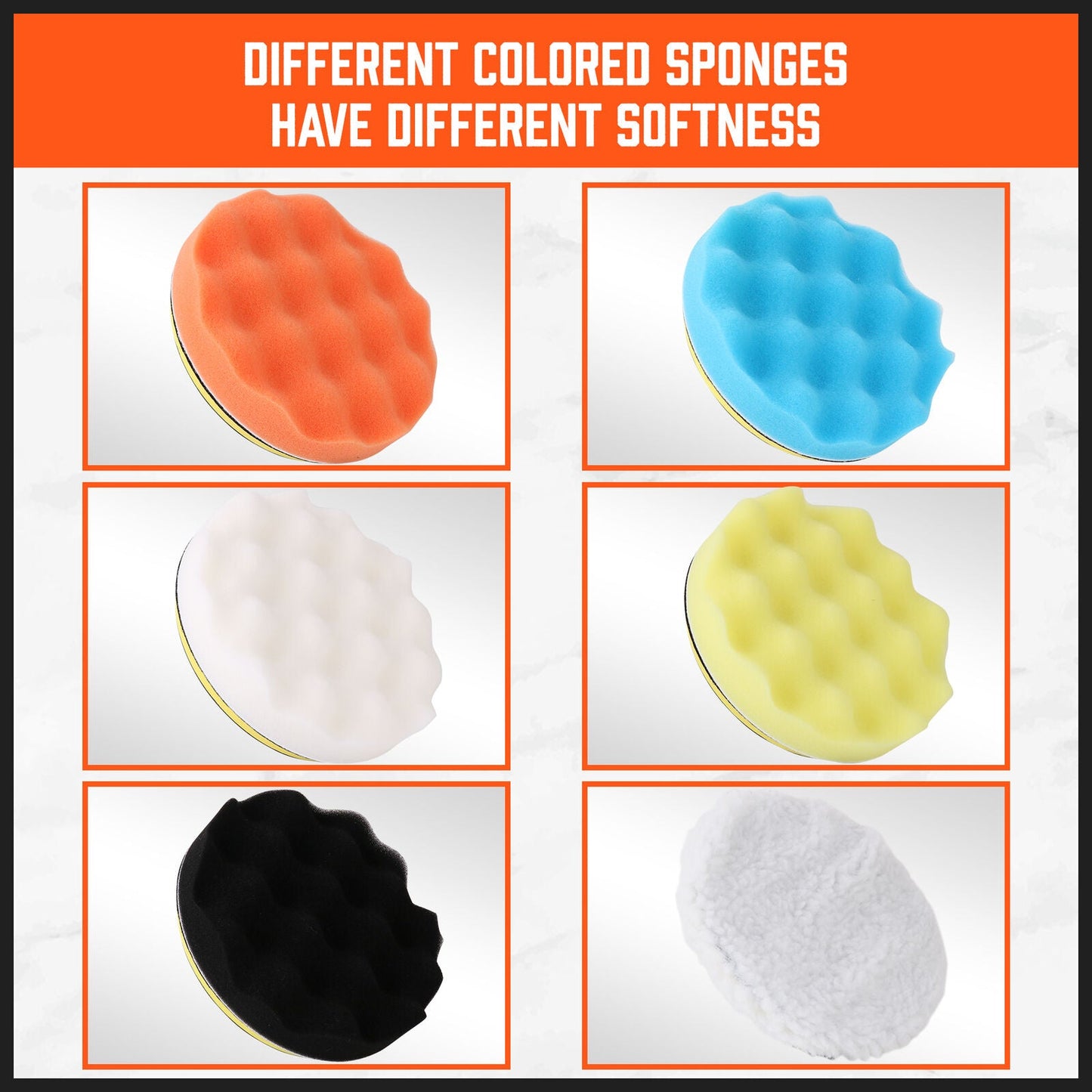 11Pc 6" Buffing Waxing Polishing Pads Kit Sponge Pad Set For Car Polisher Drill