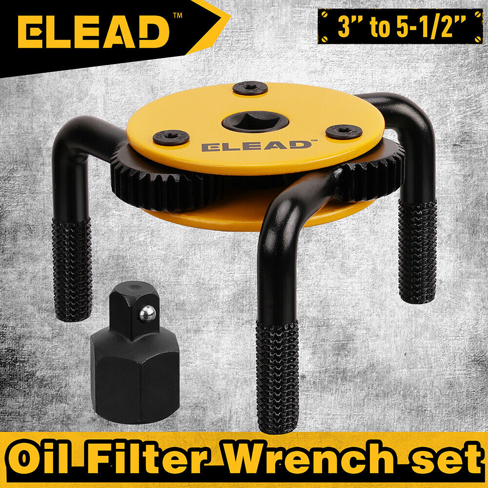 ELEAD 3" to 5-1/2" Oil Filter Wrench Set Oil Filter Removal Tool Automotive Use