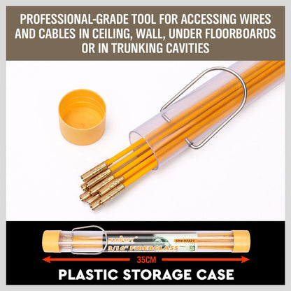 3.3m ⏀ 4mm Fibreglass Electricians Push Pull Rods Cable Cavity Contractors Duct