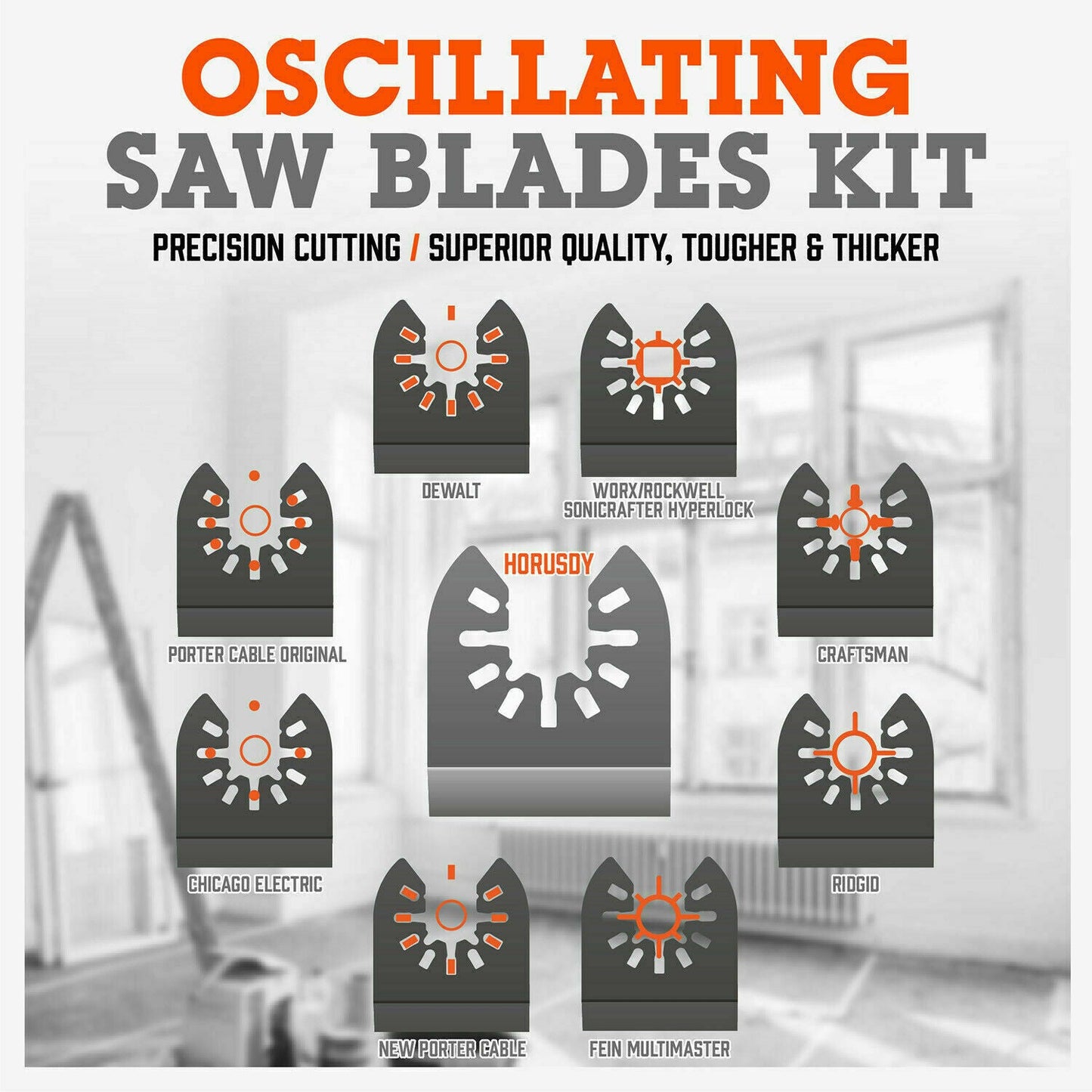 25Pc Metal & Wood Oscillating Saw Blades Set Quick Release Dewalt Bosch Makita