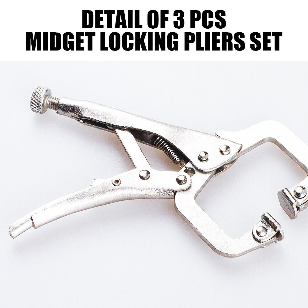 Vice Grip Locking Pliers Curved Jaw Auto Locking 235mm Long With Soft Grip