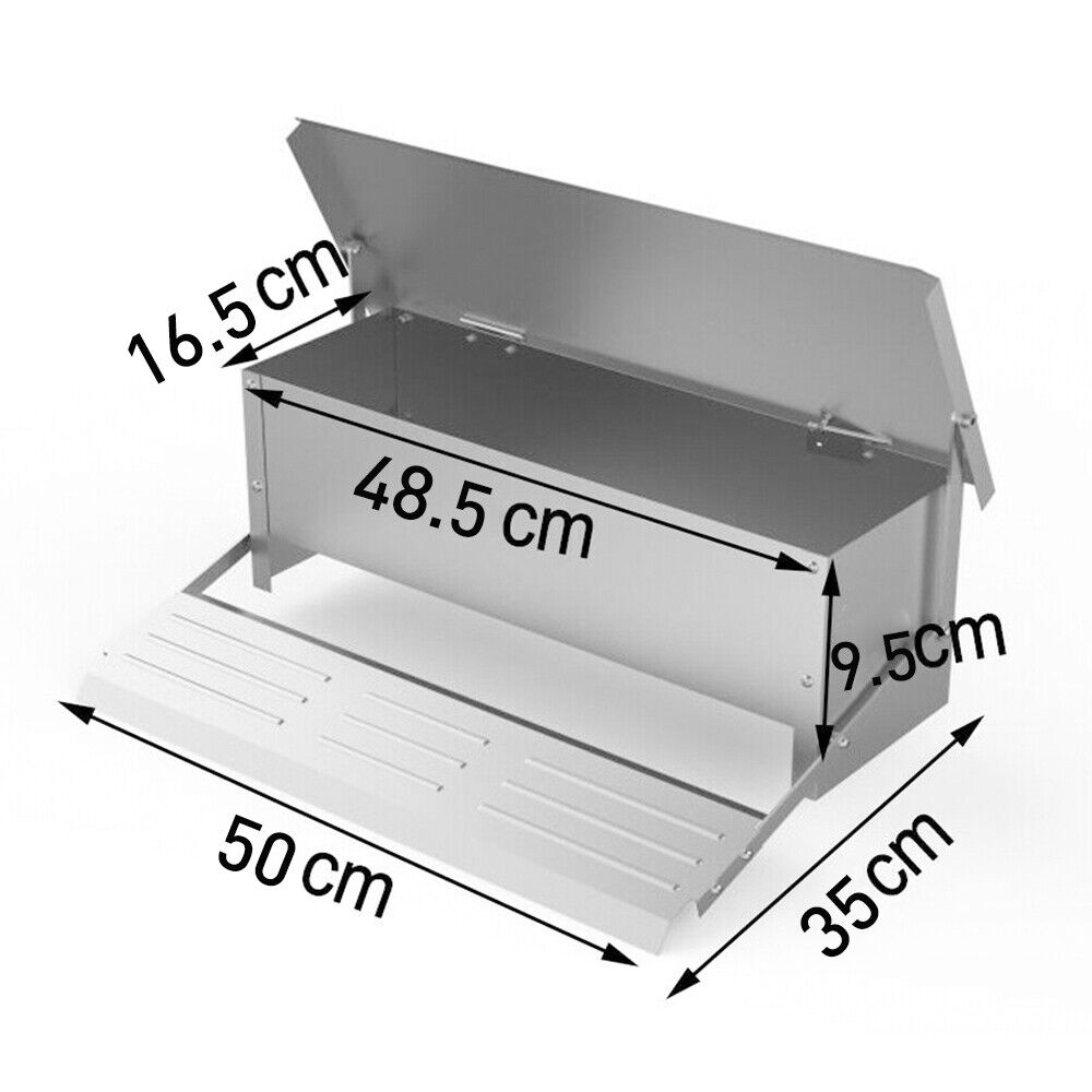 5KG 7.5L Garden Farm Automatic Food Storage Box Stand Chicken Feeder Poultry AU