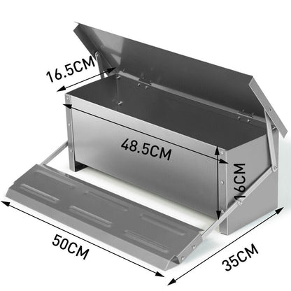 10KG 12.5L Garden Farm Automatic Food Storage Box Stand Chicken Feeder Poultry