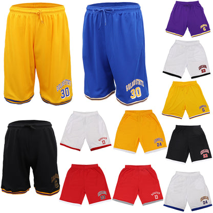 Men's Basketball Sports Shorts Gym Jogging Swim Board Boxing Sweat Casual Pants, Red - Chicago 23, M