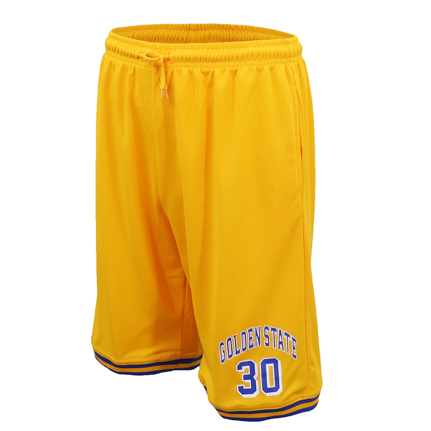 Men's Basketball Sports Shorts Gym Jogging Swim Board Boxing Sweat Casual Pants, Blue - Golden State 30, XL