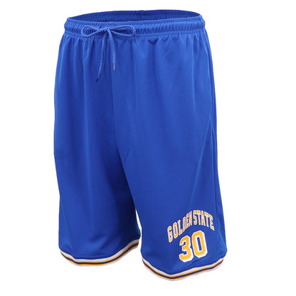 Men's Basketball Sports Shorts Gym Jogging Swim Board Boxing Sweat Casual Pants, Yellow - Golden State 30, M