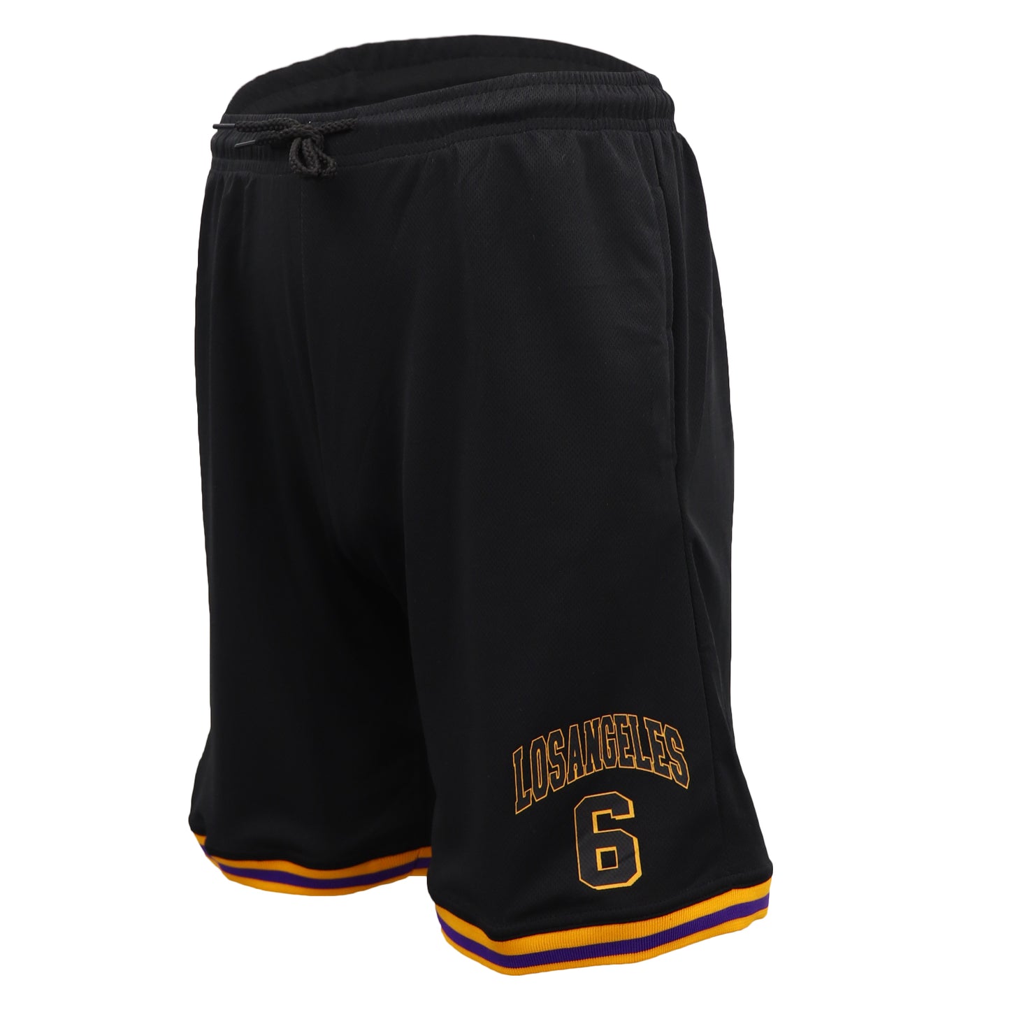 Men's Basketball Sports Shorts Gym Jogging Swim Board Boxing Sweat Casual Pants, Black - Los Angeles 6, S