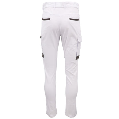 Men's Cotton Drill Cargo Work Pants UPF 50+ 13 Pockets Tradies Workwear Trousers, Khaki, 28