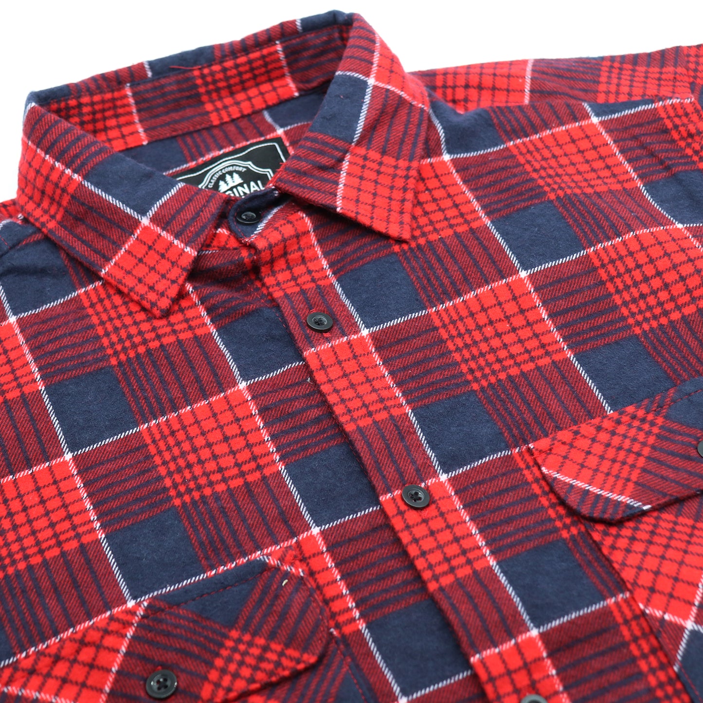 Men's 100% Cotton Flannelette Shirt Long Sleeve Plaid Check Flannel w Pockets, Crimson Tide Plaid, S
