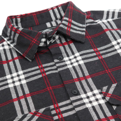 Men's 100% Cotton Flannelette Shirt Long Sleeve Plaid Check Flannel w Pockets, Shadow Glen Plaid, M
